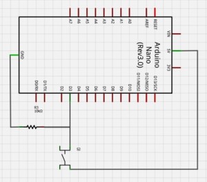 Схематическое обозначение кнопки — вариант 1
