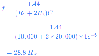 Расчёт частоты примера