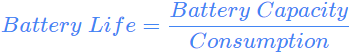 Формула простого расчёта времени работы батареи