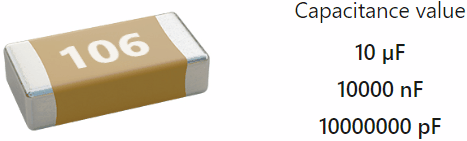Код конденсатора 106