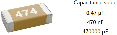 Код конденсатора 474