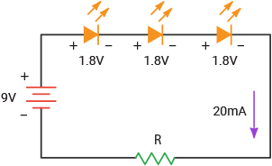 Пример схемы со светодиодом 2