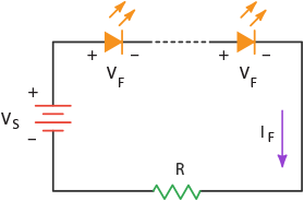 Схема с последовательными светодиодами
