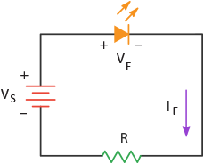 Простая схема со светодиодом