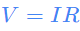 Закон Ома V=IR