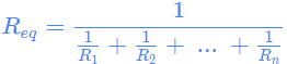 Формула эквивалентного сопротивления параллельной цепи