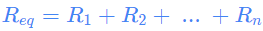 Формула эквивалентного сопротивления последовательной цепи