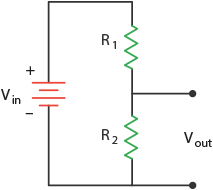 Схема делителя напряжения
