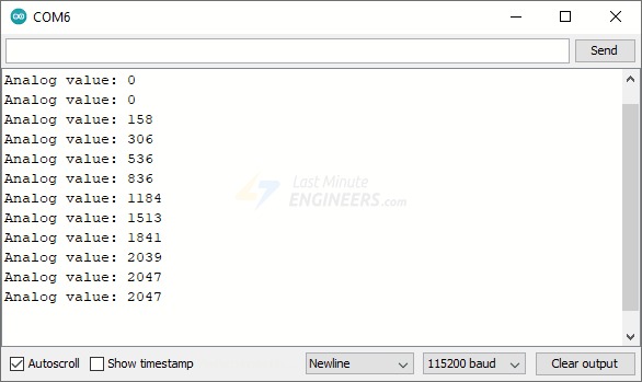 Вывод АЦП ESP32