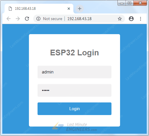 Доступ к веб-серверу ESP32 OTA