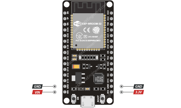 Выводы питания ESP32
