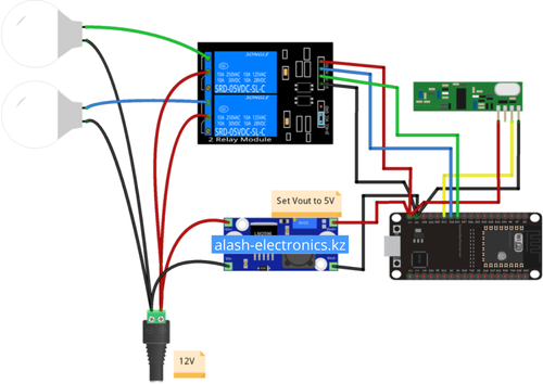 Схема подключения Alexa ESP32