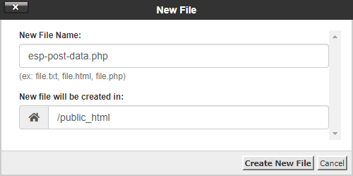 Создание файла esp-post-data.php
