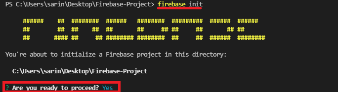 Инициализация проекта Firebase VS Code