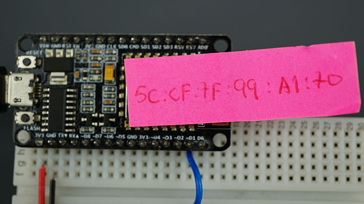 Плата ESP8266 NodeMCU получение MAC-адреса