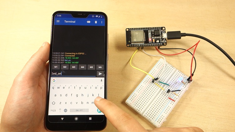 Управление светодиодом через Bluetooth -- led_on