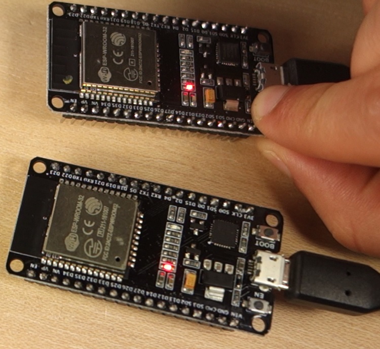 Демонстрация связи BLE-сканера и сервера ESP32