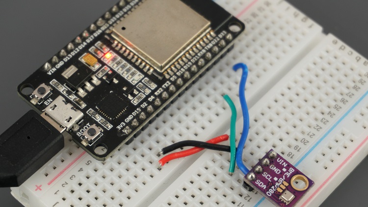 ESP32 с барометрическим датчиком BME280, запрограммированный в Arduino IDE