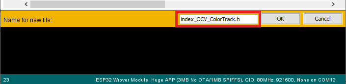Arduino IDE Имя новой вкладки файла