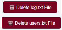 ESP32 — удаление файлов log.txt или users.txt