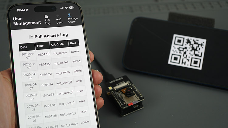 ESP32-CAM QR Code Reader Web Server — демонстрация проекта управления пользователями