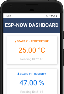 Адаптивная мобильная панель датчиков ESP32 ESP-NOW веб-сервер
