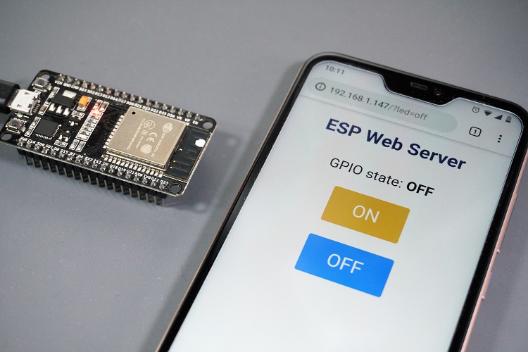 Веб-сервер ESP32 кнопка OFF