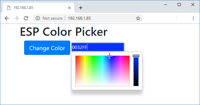 Веб-сервер -- демонстрация ESP32/ESP8266 RGB светодиодная лента