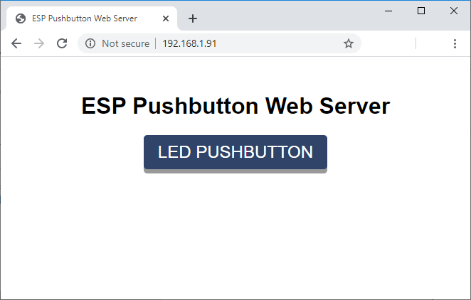 Веб-сервер с кнопкой-моменталкой ESP32 и ESP8266 демонстрация Arduino IDE