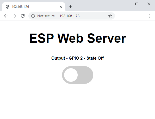 ESP32 ESP8266 NodeMCU Управление выходами через веб-сервер и физическую кнопку - выключено