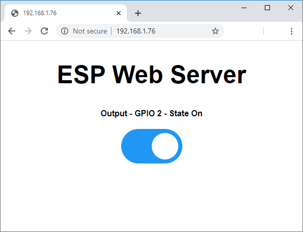 ESP32 ESP8266 NodeMCU Управление выходами через веб-сервер и физическую кнопку - включено