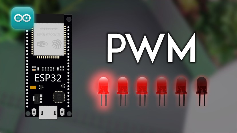 ESP32 ШИМ (PWM) с Arduino IDE — аналоговый выход, светодиод