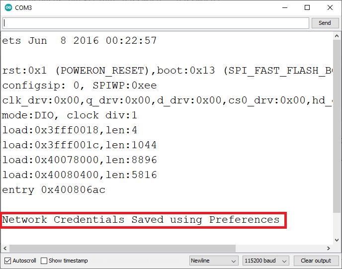 ESP32 Сохранение сетевых учетных данных с помощью библиотеки Preferences