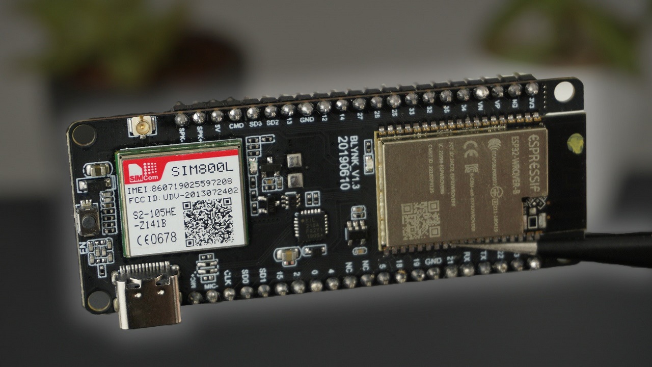 TTGO T-Call ESP32 SIM800L: публикация данных в облако без Wi-Fi