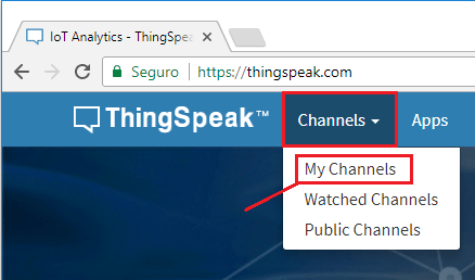 ThingSpeak начало работы — вкладка My Channels