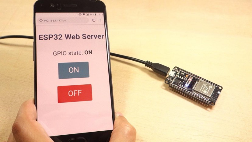 Пример работы веб-сервера ESP32 с SPIFFS