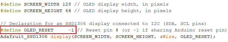 OLED Reset pin setting