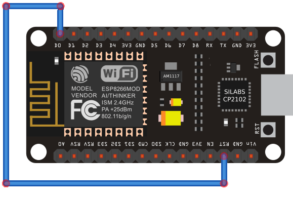 ESP8266 NodeMCU GPIO16 к RST (глубокий сон)