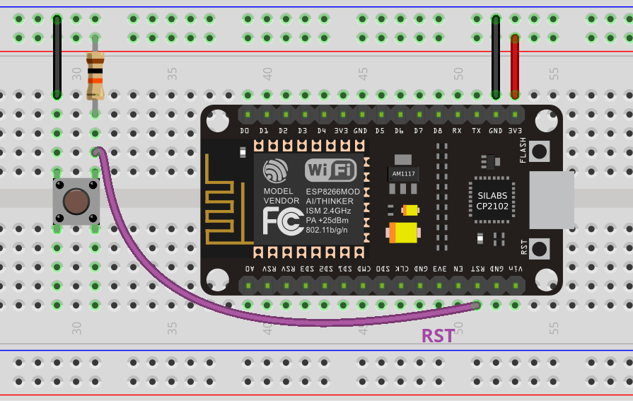 ESP8266 NodeMCU схема внешнего пробуждения