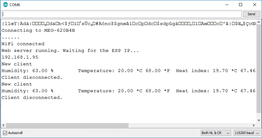 Arduino IDE Serial Monitor с IP-адресом ESP8266