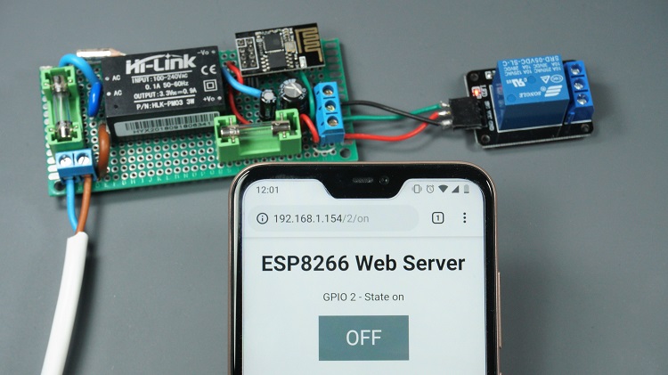 HLK-PM03 ESP8266 управление реле