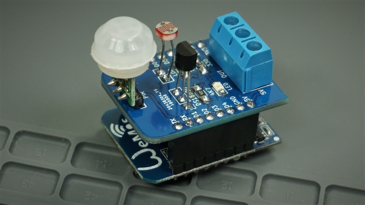 Сборка мультисенсорного шилда ESP8266 WeMos D1 Mini