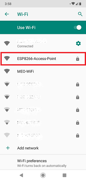 Подключение к точке доступа ESP8266 NodeMCU (режим AP)