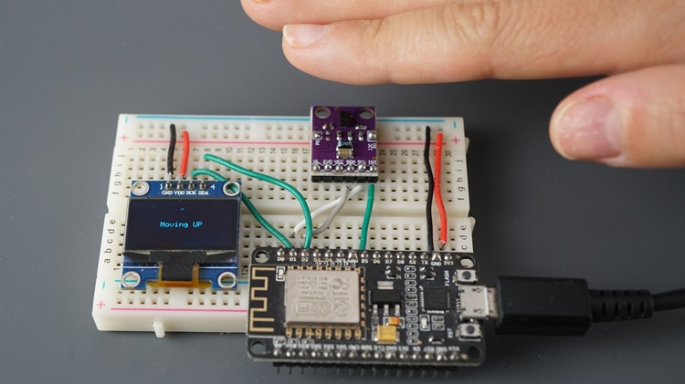 APDS9960 с ESP8266 -- обнаружение жеста вверх