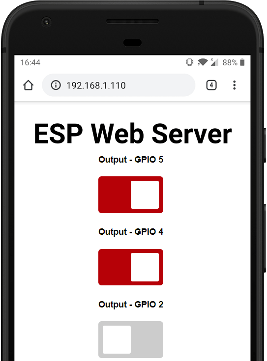 ESP8266 NodeMCU асинхронный веб-сервер адаптивный мобильный интерфейс