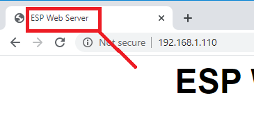 ESP32 заголовок веб-страницы асинхронного веб-сервера HTML