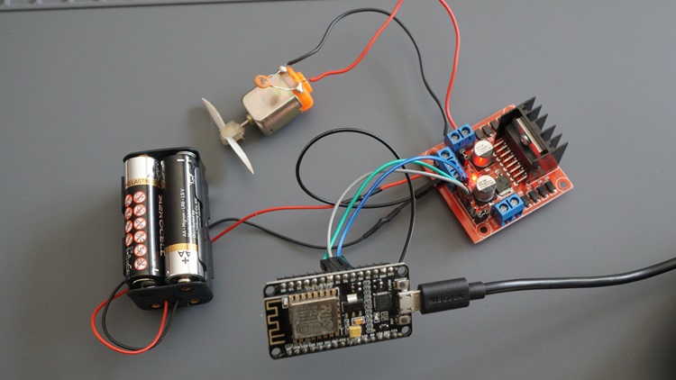 Компоненты для управления двигателем постоянного тока ESP8266 с драйвером L298N