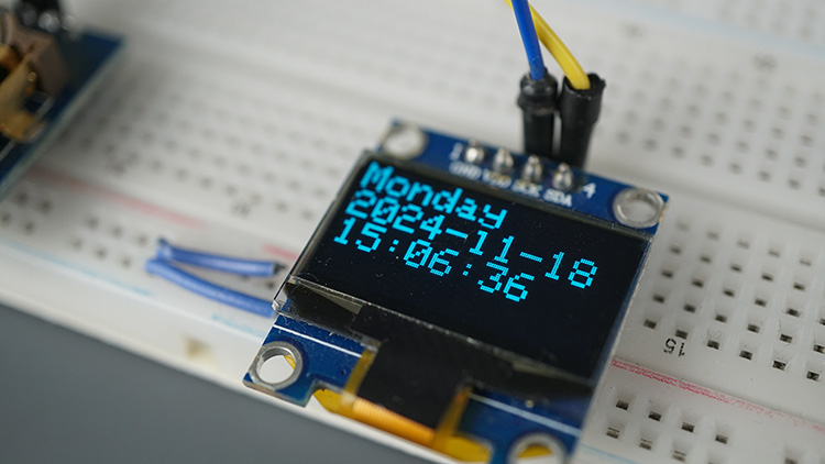 Цифровые часы ESP32 с RTC и OLED