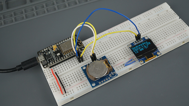 Часы ESP8266 с DS1307 RTC и OLED-дисплеем