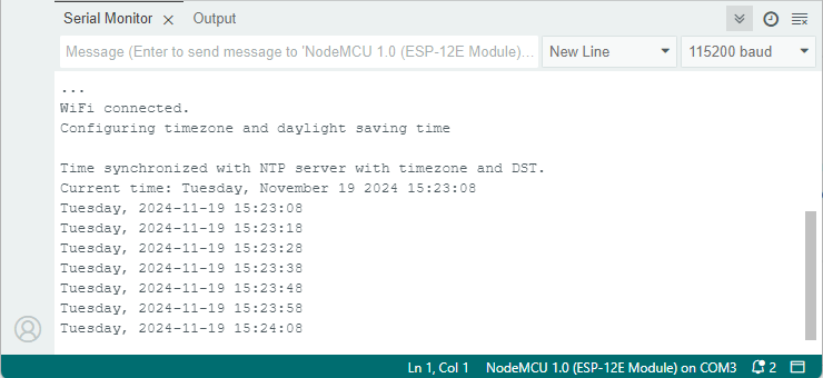 ESP8266 с модулем RTC, настройка часового пояса и летнего времени